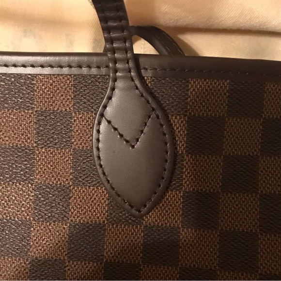 Authentic Louis Vuitton Neverfull MM damier ebene ballerina pink interior - Picture 6 of 16